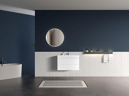 30" Floating Bathroom Vanity with Sink, Modern Bathroom Cabinet with Top and Soft Close Drawers, Spacious Storage for Small Space, White - Lavanda Collection