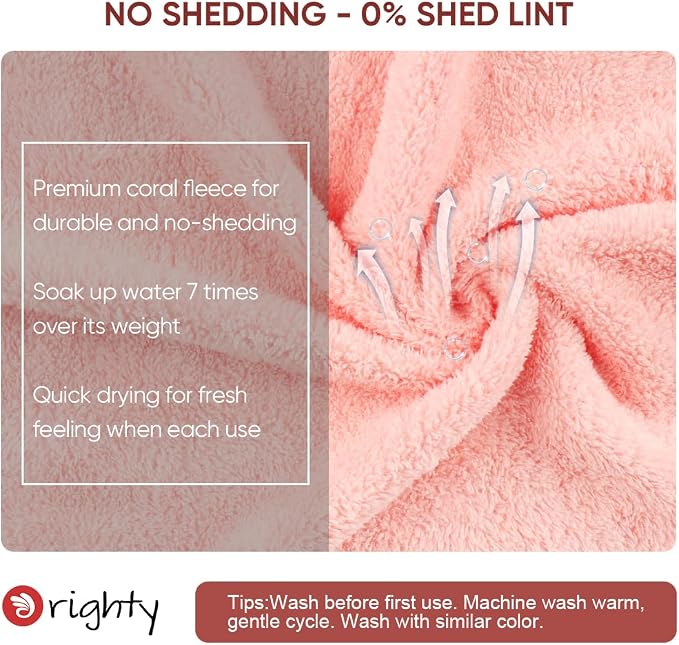 Orighty Washcloths 48 Pack, Ultra Soft Face Towels 12 x 12 inch | Absorbent & Quick Drying Coral Velvet Wash Cloths Bulk, Multi-Purpose Face Cloth for Household, Cleansing and Sport (Pink)