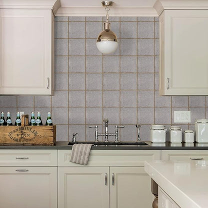 Alwayspon Stone Effect Vinyl Sticker Peel and Stick, Self-Adhesive Wall Tile Transfers Backsplash Sticker Decal for Kitchen Bathroom, 6x6inch/15x15cm 30Pcs, T028