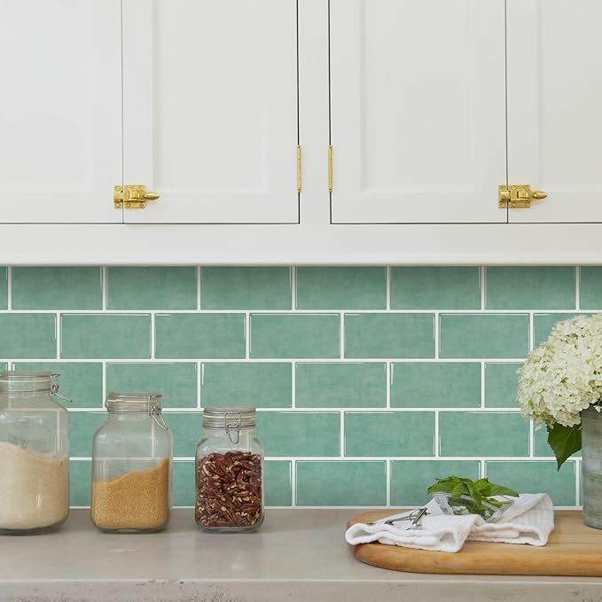 STICKGOO 10-Sheet Subway Tile Peel and Stick Backsplash, Self Adhesive Vinyl Wall Tiles, Stick on Backsplash for Kitchen and Bathroom(Thicker Design)