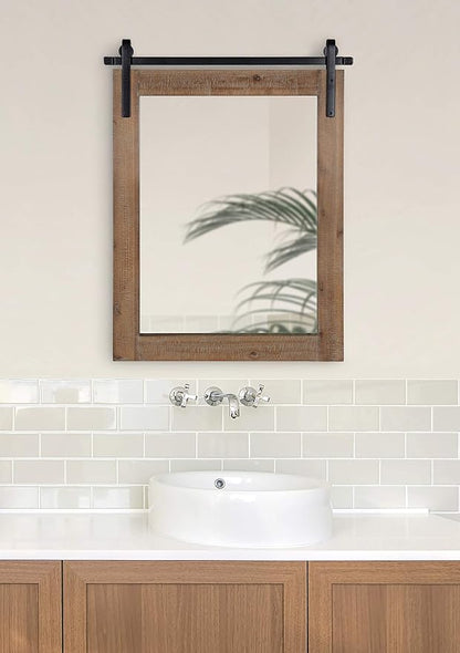 Kate and Laurel Cates Farmhouse Wall Mirror