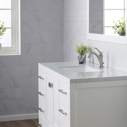 KRAUS Elavo 21-inch Rectangular Undermount White Porcelain Ceramic Bathroom Sink with Overflow, KCU-241