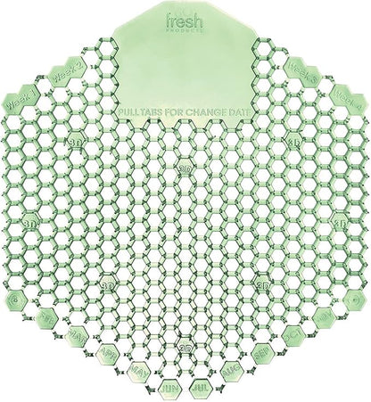 Fresh Products Wave 3D Urinal Screen Deodorizer, Cucumber Melon, 10 packs | Anti-Splash Shield For Men Bathroom, 30-Day Odor Control With Beneficial Bacteria, Easy Double-Sided Install, Made In USA