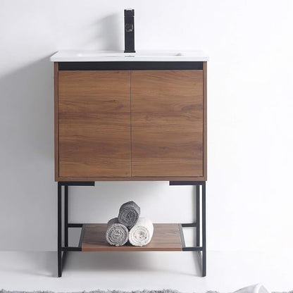 24" Inch Bathroom Vanity and Sink, Knob Free Design - Urbania Collection