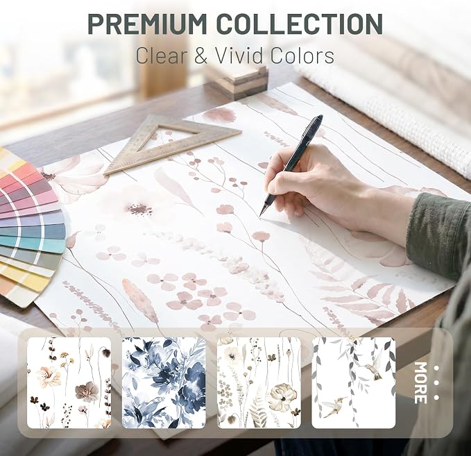 No Hook Floral Shower Curtain with Liner, Blush, 71x74 | Snap in Liner, 3 in 1, Water Repellent, Easy Install, Machine Washable, Hotel Style for Bathroom, Watercolor Pattern