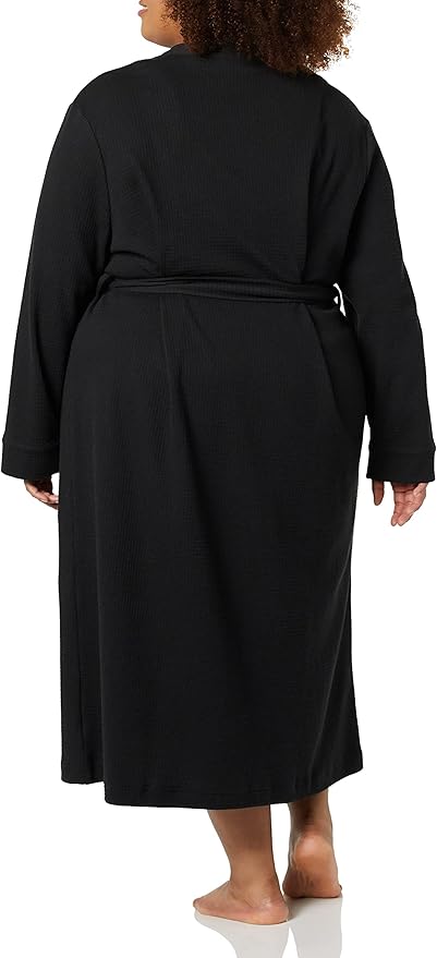Amazon Essentials Women's Lightweight Waffle Full-Length Bath Robe (Available in Plus Size)