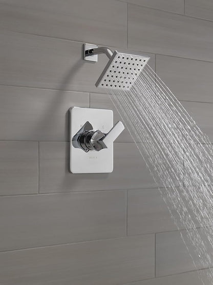 Delta Velum 14 Series Shower Faucet Set, Chrome Shower Head and Handle Set, Valve Trim Kit, Chrome T14237 (Valve Not Included)