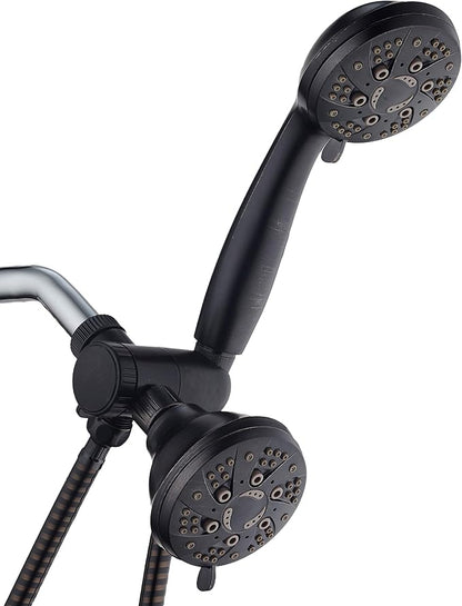 AquaDance Oil Rubbed Bronze High Pressure 3-Way 48-Setting Rain/Handheld Shower Head Combo – Angle Adjustable, Anti-Clog Jets, Tool-Free Installation-USA Standard Certified/Top U.S. Brand | Enjoy Two 6-Setting Rain & Hand Showerheads Separately or Toge...