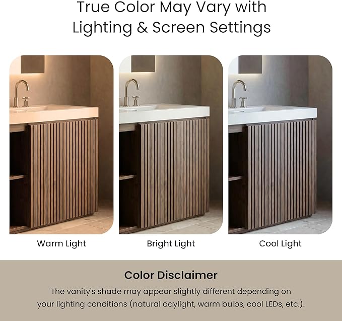 72" Bathroom Vanity with Sink Combo, Mid Century Modern Bathroom Cabinet with 4 Doors & Open Shelf, Glossy White Integrated Sink with Overflow, Brown Walnut