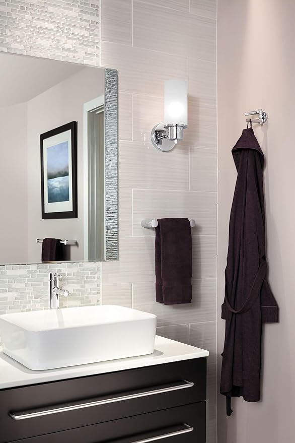Moen Align Chrome One-Handle Single Hole Modern Vessel Sink Bathroom Faucet, 6192