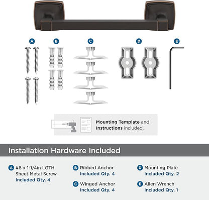 Amerock Stature Oil-Rubbed Bronze 8 inch (203mm) Towel Bar, BH36095ORB