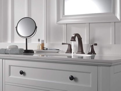 Delta Dryden Oil Rubbed Bronze Bathroom Faucet 3 Hole, 8 Inch Widespread Bathroom Sink Faucet for Vanity, Metal Push-Pop Drain Assembly, Venetian Bronze 3551-RBMPU-DST