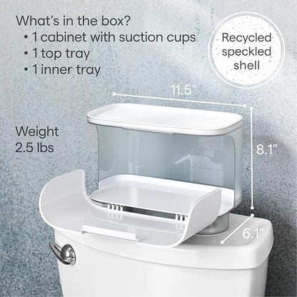 YouCopia HideAway Toilet Cabinet, Over Toilet Bathroom Storage Organizer