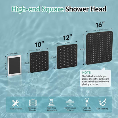 SR SUN RISE 12 Inch Brass Rain Shower Head Oil Rubbed Bronze High Pressure Rainfall Showerhead Water Saving