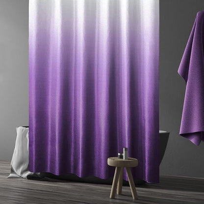 Purple Ombre Fabric Shower Curtain for Bath Decor, 72 x 72 | Ombre Fabric Shower Curtain, Purple Bathroom Decor Accessories Set, Water Repellent and Machine Washable