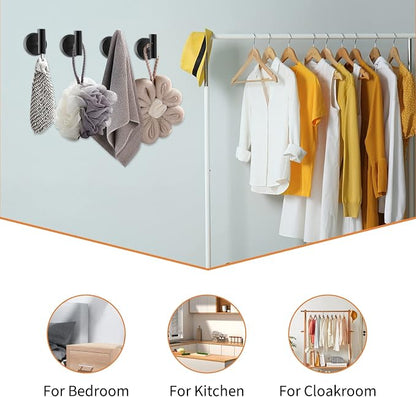 Cilee 10 Piece Matte Black Bathroom Hardware Set, 24 16 inch Towel Bar Set | 24 & 16 inch Towel bar, Toilet Paper Holder, Towel Ring, Towel Hook, Bathroom Accessories Set Stainless Steel Wall Mounted