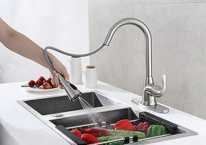 Frigidaire Alexis Single Handle Pull Down Kitchen Faucet, Brushed Nickel