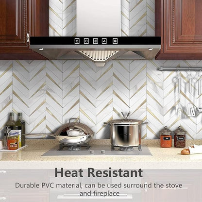 STICKGOO Herringbone Tile Peel and Stick Backsplash for Kitchen&Bathroom