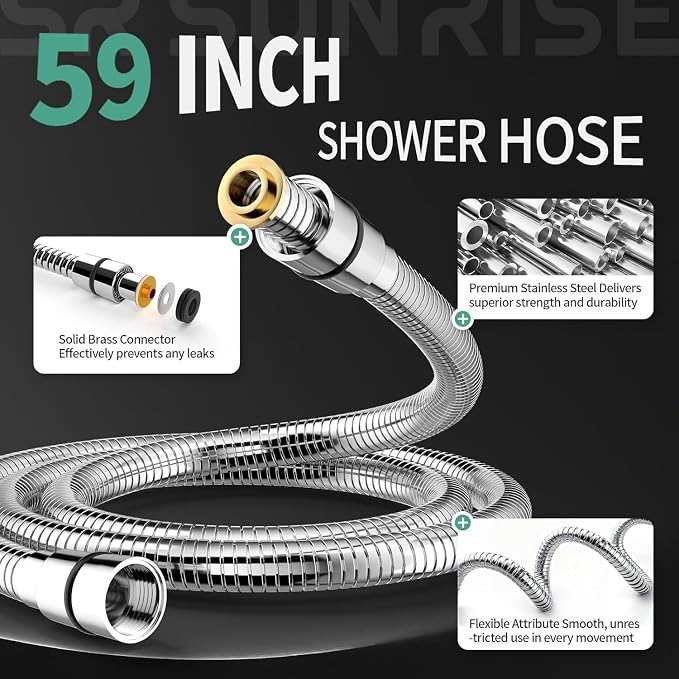 12 Inch Wide Rain Shower Head with Filtered Handheld Combo, High Pressure Rainfall Shower Head, 9 Spray Modes Handheld with 9-Inch Extension Arm, Comes with Filter Removes Chlorine (Chrome)