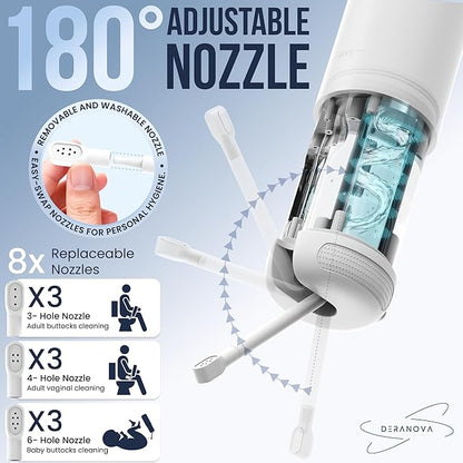 2026 Upgraded Portable Bidet For Travel - High Pressure Portable Travel Bidet for Men, Women - USB Rechargeable Electric Handheld Bidet Sprayer - Compact Personal Hygiene Cleaner for Camping