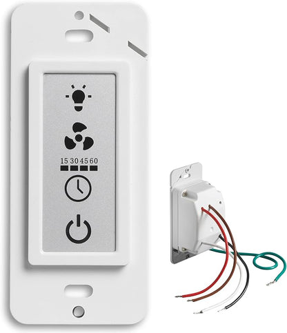 Homewerks 7150-12 LCD Bathroom Timer Switch for Ventilation Fan and Light 3 Functions