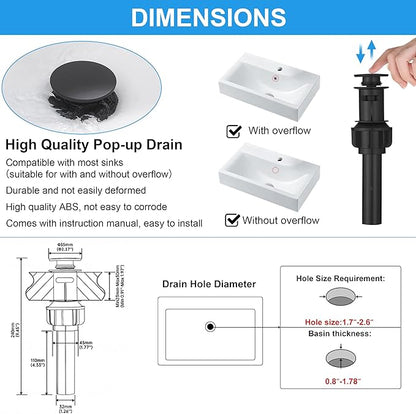 RUMOSE Matte Black Bathroom Faucets Set with Pop Up Drain Single Handle Bathroom Sink Faucet 1 & 3 Hole Waterfall Spout Vanity Faucet Kit with Deck Plate Rv Lavatory Basin Faucet, Stainless Steel