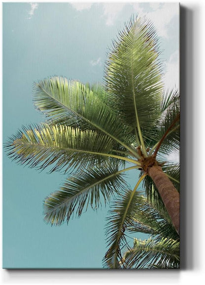 Renditions Gallery Nature Canvas Wall Art Paintings for Wall Decoration Palm Tree Sunlight Sky View Wall Hanging Tropical Artwork Prints for Bedroom Living Room Office Kitchen - 18"x27" LT02