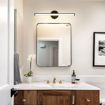 KAISITE Bathroom Light Fixture Over Mirror - Black Vanity Light 18W 4000K LED Bathroom Lighting Fixture Angle Adjustable 22 Inch Modern Vanity Light Bar for Bedroom Living Room