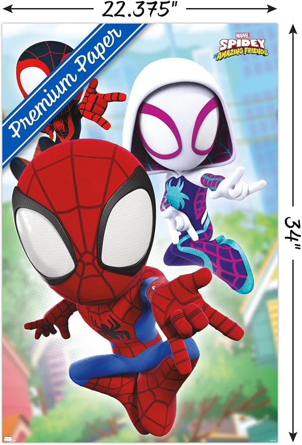 Trends International Marvel Spidey and His Amazing Friends - Webs Wall Poster, 22.37" x 34.00", Premium Unframed Version