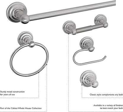 Design House 188631 Calisto 4-Piece Bathroom Hardware Accessory Set Satin Nickel