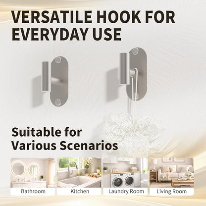 5-Piece Bathroom Hardware Set, Adhesive or Drill Wall Mount, Nickel | Adjustable Towel Bar, Toilet Paper Holder, Towel Ring, 2 Towel Hook, 304 Stainless Steel Bathroom Accessories Set