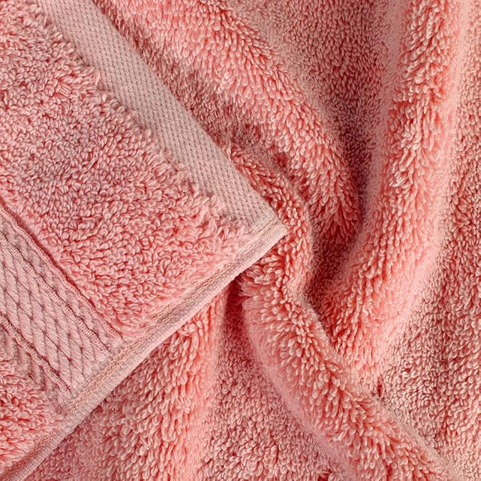 Superior Egyptian Cotton Plush & Absorbent, Face Towel Set of 6, Tea Rose | Quick Dry, Soft Luxury Towel Set, Bath Essentials for Bathroom, Guest Bath, Spa, 2 Piece Face, Madeline Towels