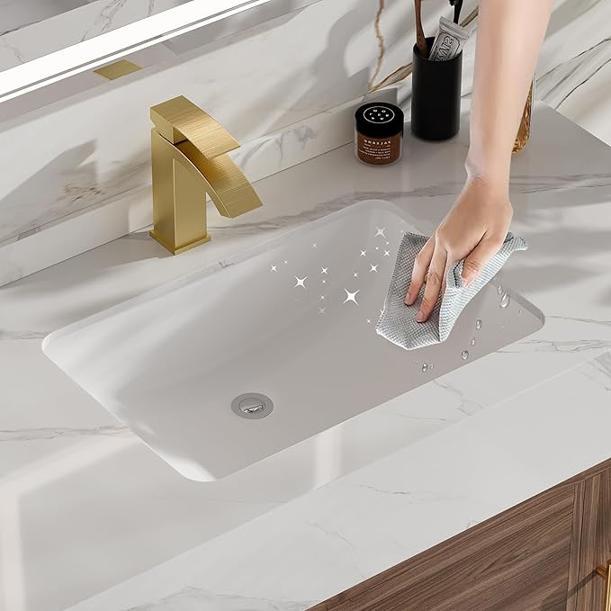 homary 39.4" Bathroom Vanity with Sink-Modern Bathroom Floating Vanity with Sintered Stone Countertop and 2 Drawers 2 Storage Cabinets, Undercounter Ceramic Sink, Walnut