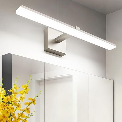24 Inch Vanity Lights for Bathroom Brushed Nickel Over Cabinet Arm Wide LED Bar 18W 1440lm 6000K