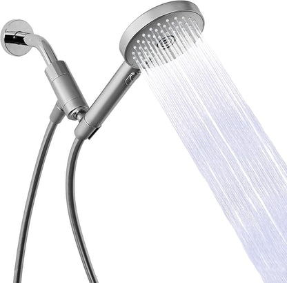 sproos! - Handheld Showerhead, High Pressure Performance, Moonlight | Metallics - Easy DIY Installation - Renter Friendly - 3 Spray Functions with Pause - Extra Long 70 Inch Flexible Hose