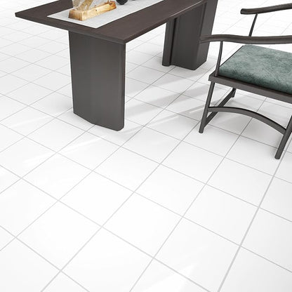Lareko 60Sq.Ft White Marble Peel and Stick Vinyl Floor Tiles,20 Tiles - 12" x 12",Waterfproof and Self Adhesive Vinyl Sticker Tiles,Laminate Flooring for for Kichen,Bathroom,Dining Room(White)