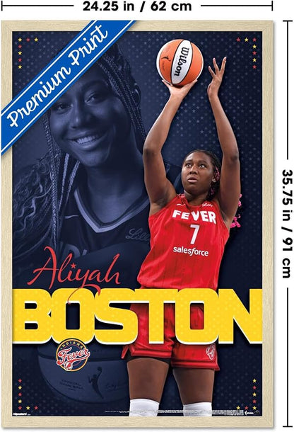 Trends International WNBA Indiana Fever - Aliyah Boston 25 Wall Poster, 34L x 22.4W, Blonde Framed Version
