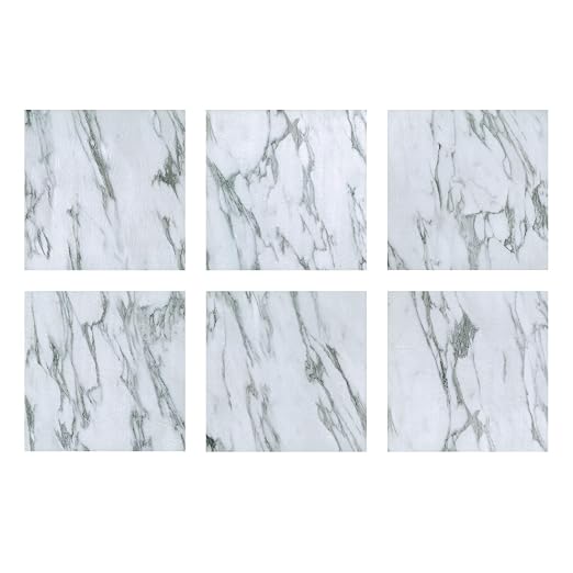 FloorPops FP3329 Opaline Peel Stick Floor Tiles, White & Off-White (Pack of 2)