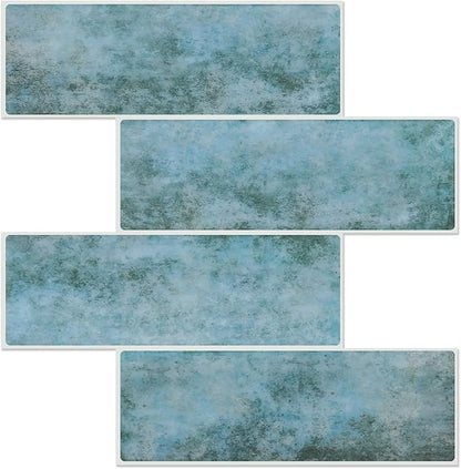 Tilingview 10PCS Peel and Stick Backsplash for Kitchen, 3"x 9" Self-Adhesive Vinyl Gel Subway Tile, Wall Tile for Home Decoration (Rust)