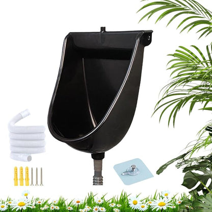 Wall Toilet Wall Mounted Male Toilet with Flush | Male Urinals for Home Dorm Garden RV Apartment Dad Boyfriend Grandpa