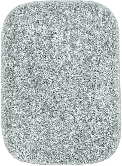 Garland Rug Traditional Nylon Washable Platinum Gray 2 Bath Rugs (21" X 34", 22" X 60") - Soft, Absorbent, and Stylish for Your Bathroom