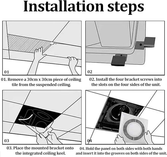 Bathroom Exhaust Fan with LED Light Vent Fans for Ceiling,Ventilation Fan Light Combo 374 CFM 1.2 Sones Quiet for Bathroom Shower Restroom Farmhouse - Adjustable Light 3000K/4000K/6500K