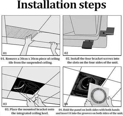 Bathroom Exhaust Fan with LED Light Vent Fans for Ceiling,Ventilation Fan Light Combo 374 CFM 1.2 Sones Quiet for Bathroom Shower Restroom Farmhouse - Adjustable Light 3000K/4000K/6500K