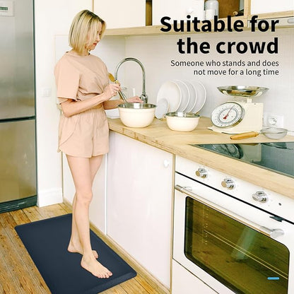 Art3d Anti Fatigue Mat - 1/2 Inch Cushioned Kitchen Mats - Comfort & Non Slip Cushion for Standing Desk, Office or Garage Floor (17.3"x28", Majolica Blue)