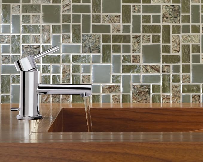 Moen Align Chrome One-Handle Single Hole Low Profile Modern Bathroom Faucet with Drain Assembly, 6191