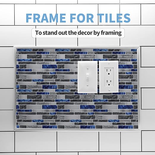 Art3d 30 ft Peel and Stick Flexible Molding Trim for Wall Tile Edge, Silver | Durable, Waterproof, Oil-Proof, Superior Adhesive, Useful, Easy to Clean, Ideal for Mirror Edges, Accent Walls, Backsplashes