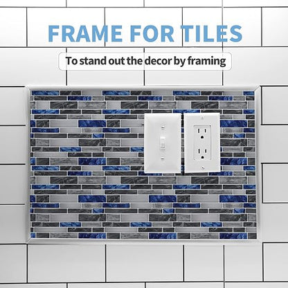 Art3d 30 ft Peel and Stick Flexible Molding Trim for Wall Tile Edge, Silver | Durable, Waterproof, Oil-Proof, Superior Adhesive, Useful, Easy to Clean, Ideal for Mirror Edges, Accent Walls, Backsplashes