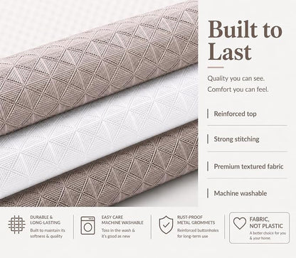 Dainty Home Waffle Weave Waterproof Shower Curtains for Bathroom Clearance, Natural Taupe 70" x 72", Clearance Shower Curtains, Bath Curtains, Shower Curtain Waterproof Fabric