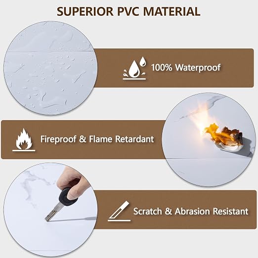 Peel and Stick Floor Tile, 40-Pack 12" x 12" Vinyl Flooring, Waterproof Self-Adhesive Luxury Vinyl Tiles, Easy DIY for Bathroom, Kitchen, Dinning Room, RV, Cover 40 Sq. White Marble
