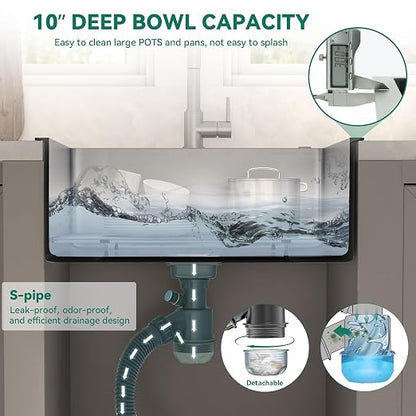 YITAHOME Drop in Kitchen RV Sink 25 in Topmount 304 Stainless Steel Single | Bar Sinks 25 x 22 x 10 Inch